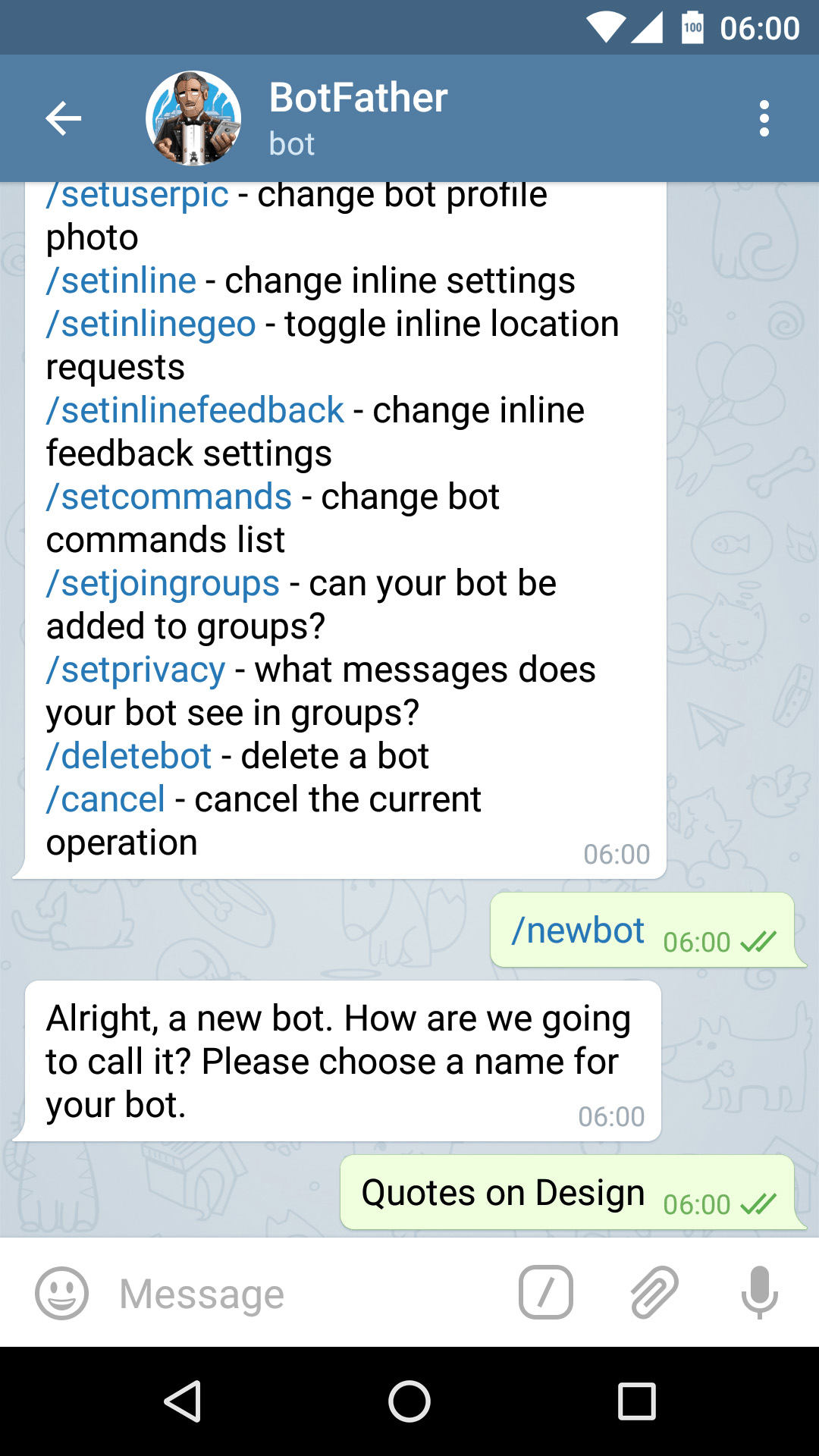 Give your bot a name